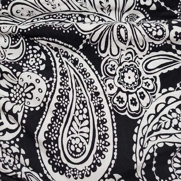 Tommy Hilfiger Womens Large Paisley Blouse Long Sleeve Smocked Ruffle Stretch - Picture 6 of 8